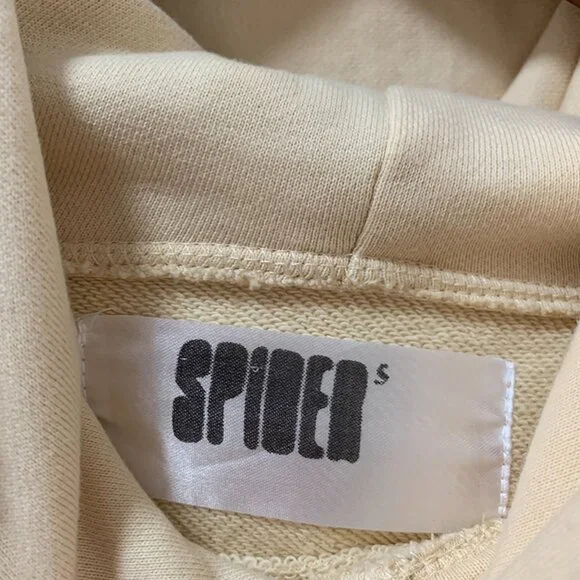 Spider Worldwide Beige Cotton Hoodie
